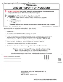 Fill Your Wisconsin Accident Form
