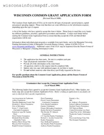 Fill Your Wisconsin Common Grant Application Form