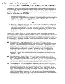 Fill Your Wisconsin Executive Summary Form