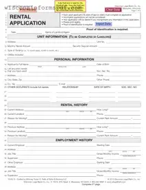 Fill Your Wisconsin Rental Application Form