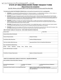 Fill Your Wisconsin Work Permit Form