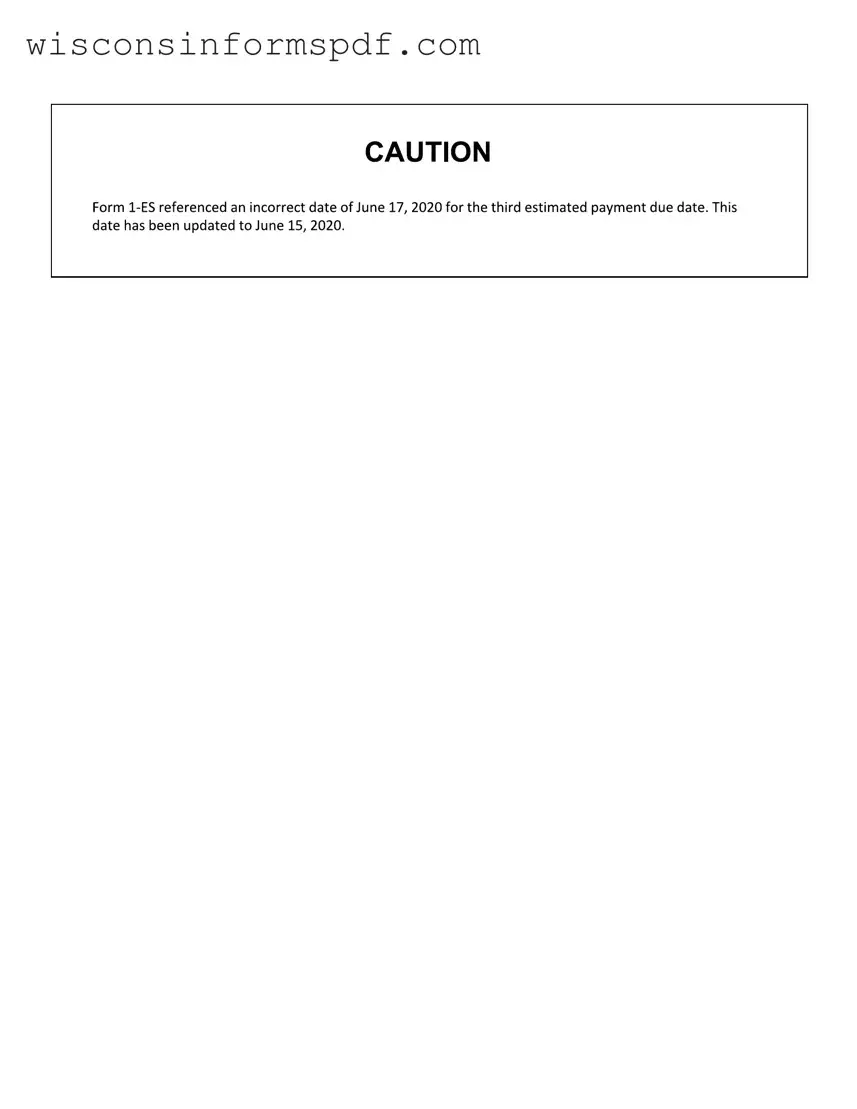 Fill Your Wisconsin 1 Es Form