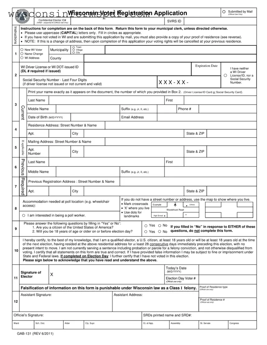 Fill Your Wisconsin Gab 131 Form