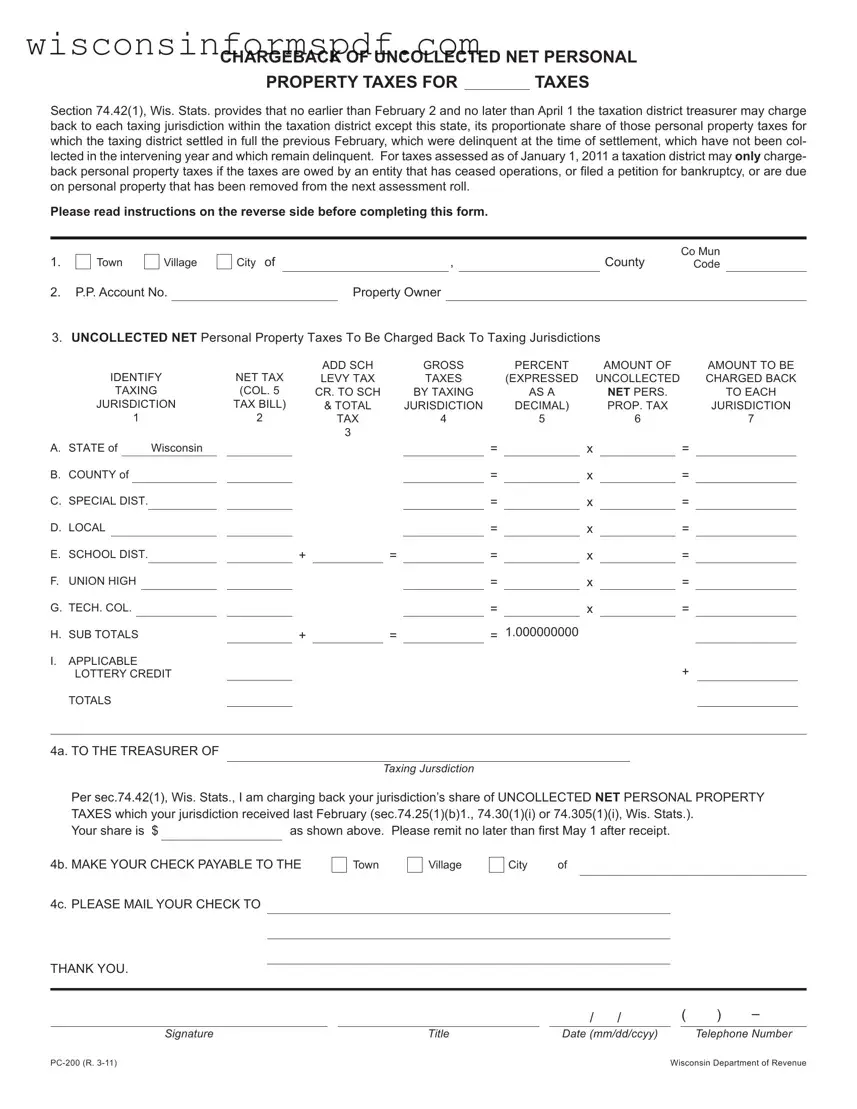 Fill Your Wisconsin Pc 200 Form
