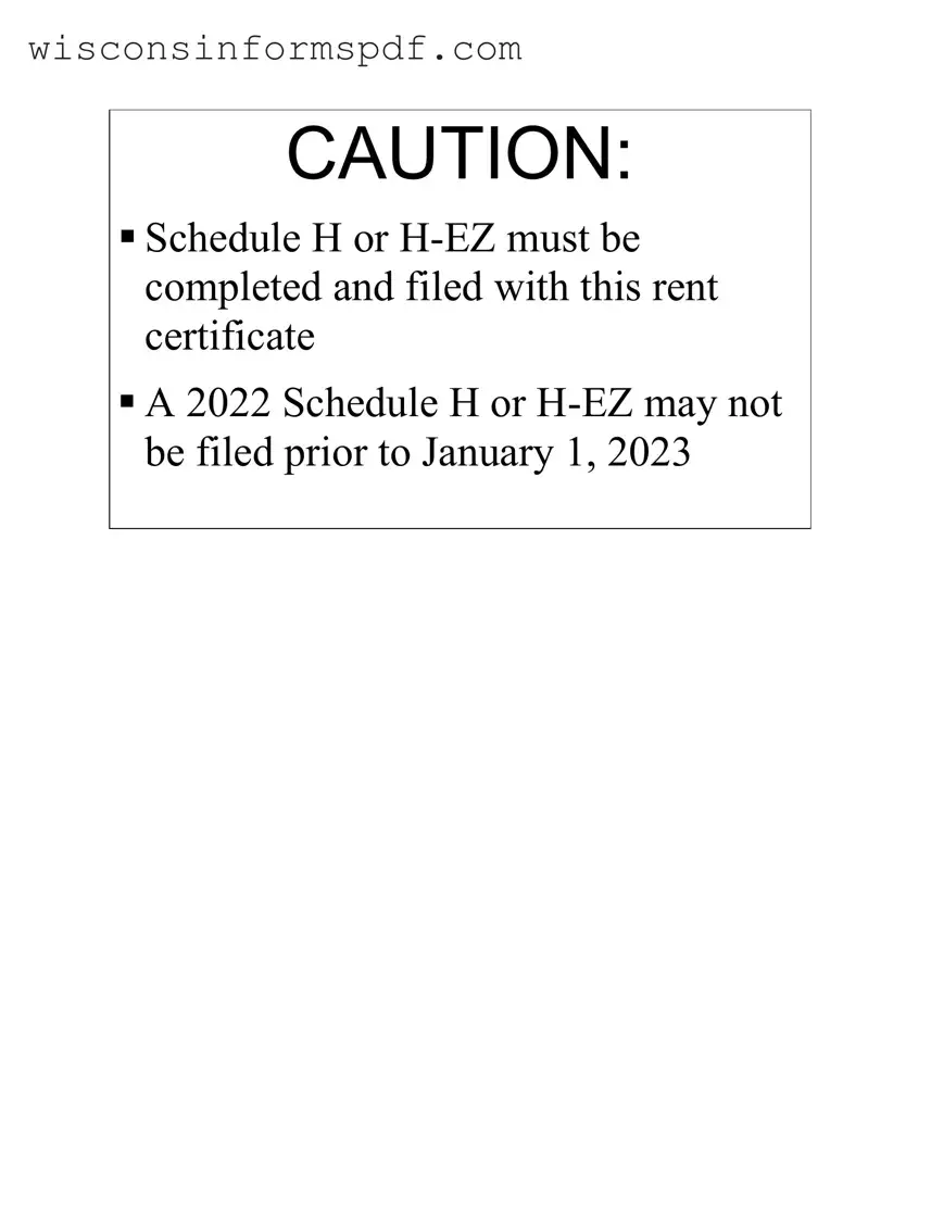 Fill Your Wisconsin Rent Certificate Form